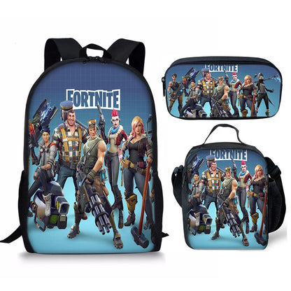 Set Fortnite 3 pièces : Sac à dos, sac repas et trousse – FN7