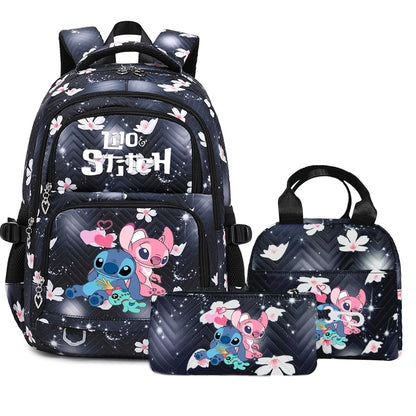 Stitch Backpack Set – School Bag, Lunch Bag & Pencil Case - M1