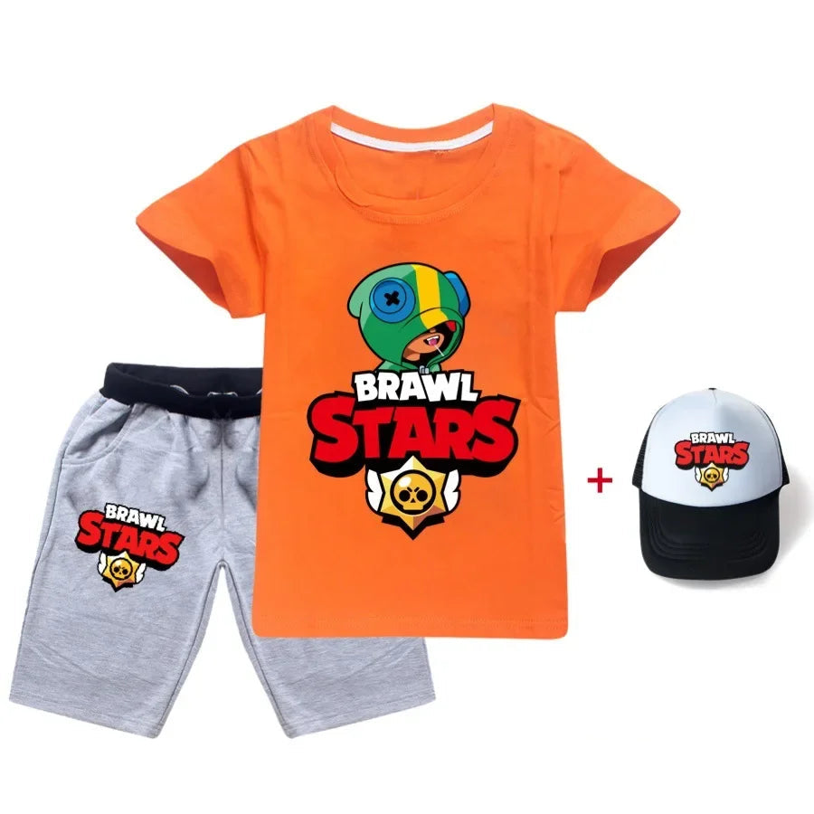 Ensemble T-shirt , short et casquette Brawlstars