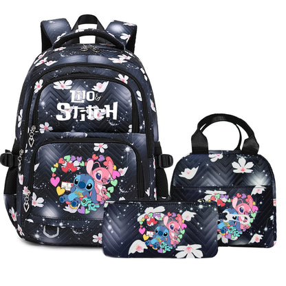 Stitch Backpack Set – School Bag, Lunch Bag & Pencil Case - M1
