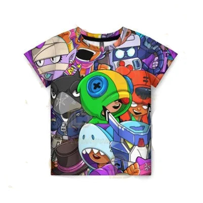 T-shirt Enfant BrawlStars Leon Corbac elise arcade