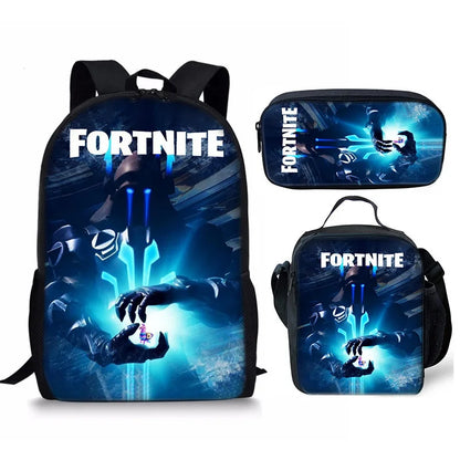 Set Fortnite 3 pièces : Sac à dos, sac repas et trousse – FN7