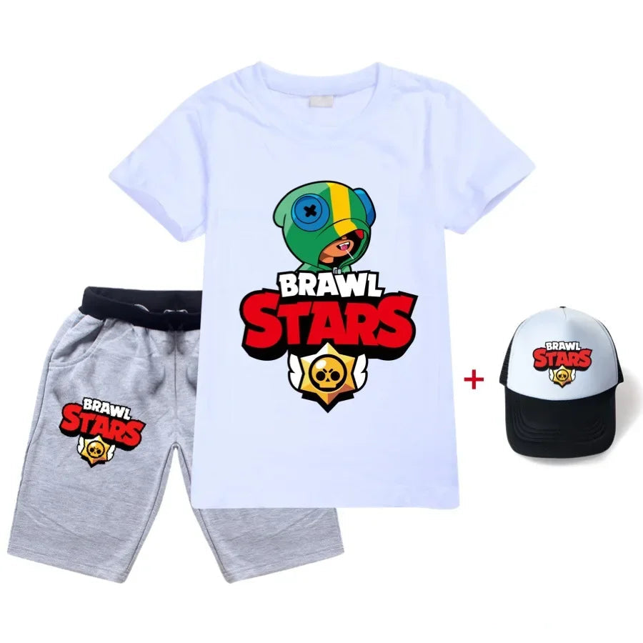 Ensemble T-shirt , short et casquette Brawlstars