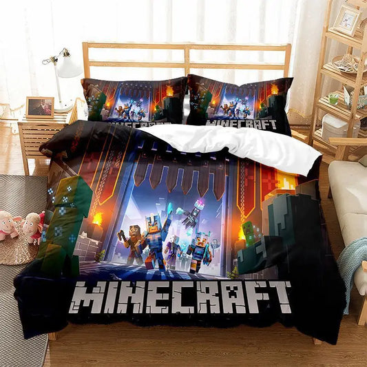 Housse de Couette Minecraft + 2 Taies – MC5