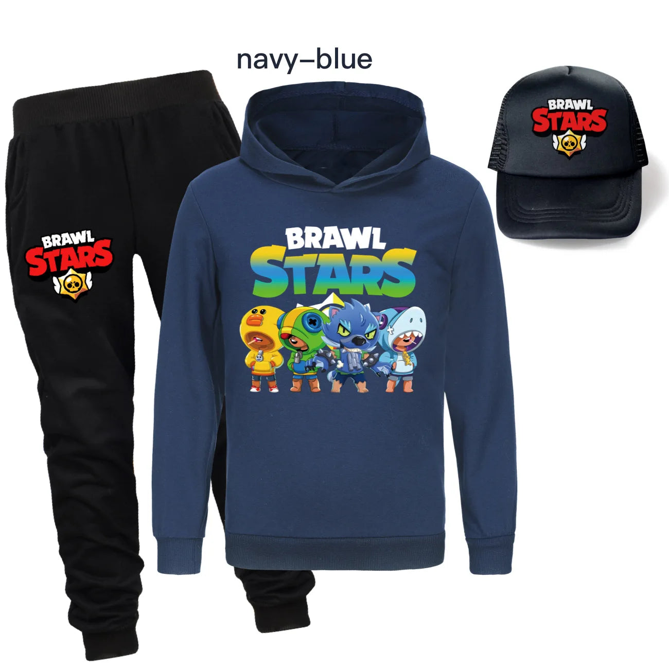 Ensemble 3 Pièces pour Enfants - Sweat à Capuche, Pantalon & Casquette Brawl Stars