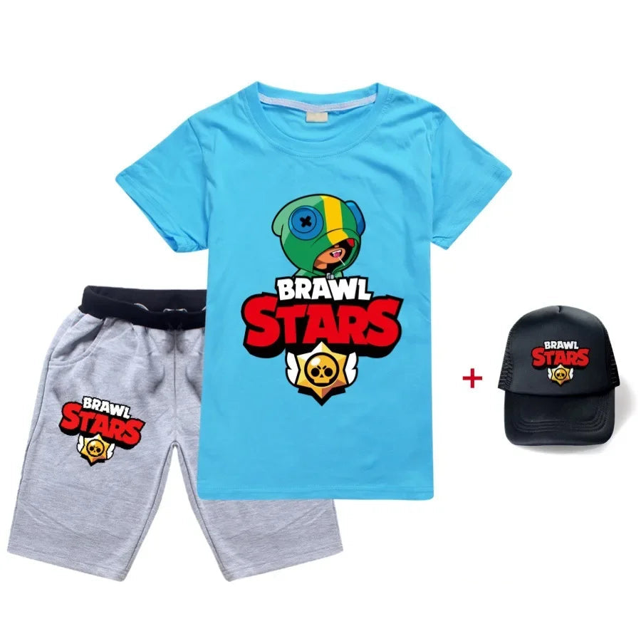 Ensemble T-shirt , short et casquette Brawlstars