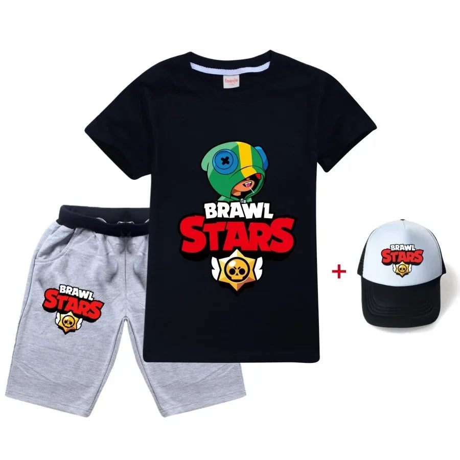 Ensemble T-shirt , short et casquette Brawlstars