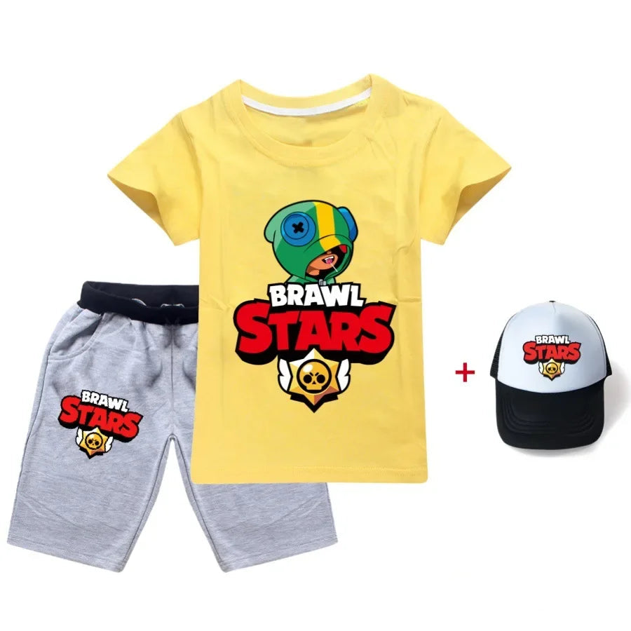 Ensemble T-shirt , short et casquette Brawlstars