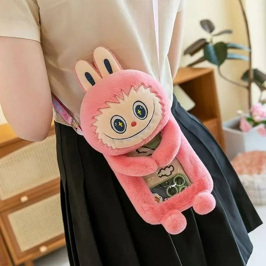 Sacoche téléphone Labubu en peluche
