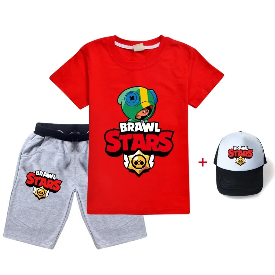 Ensemble T-shirt , short et casquette Brawlstars