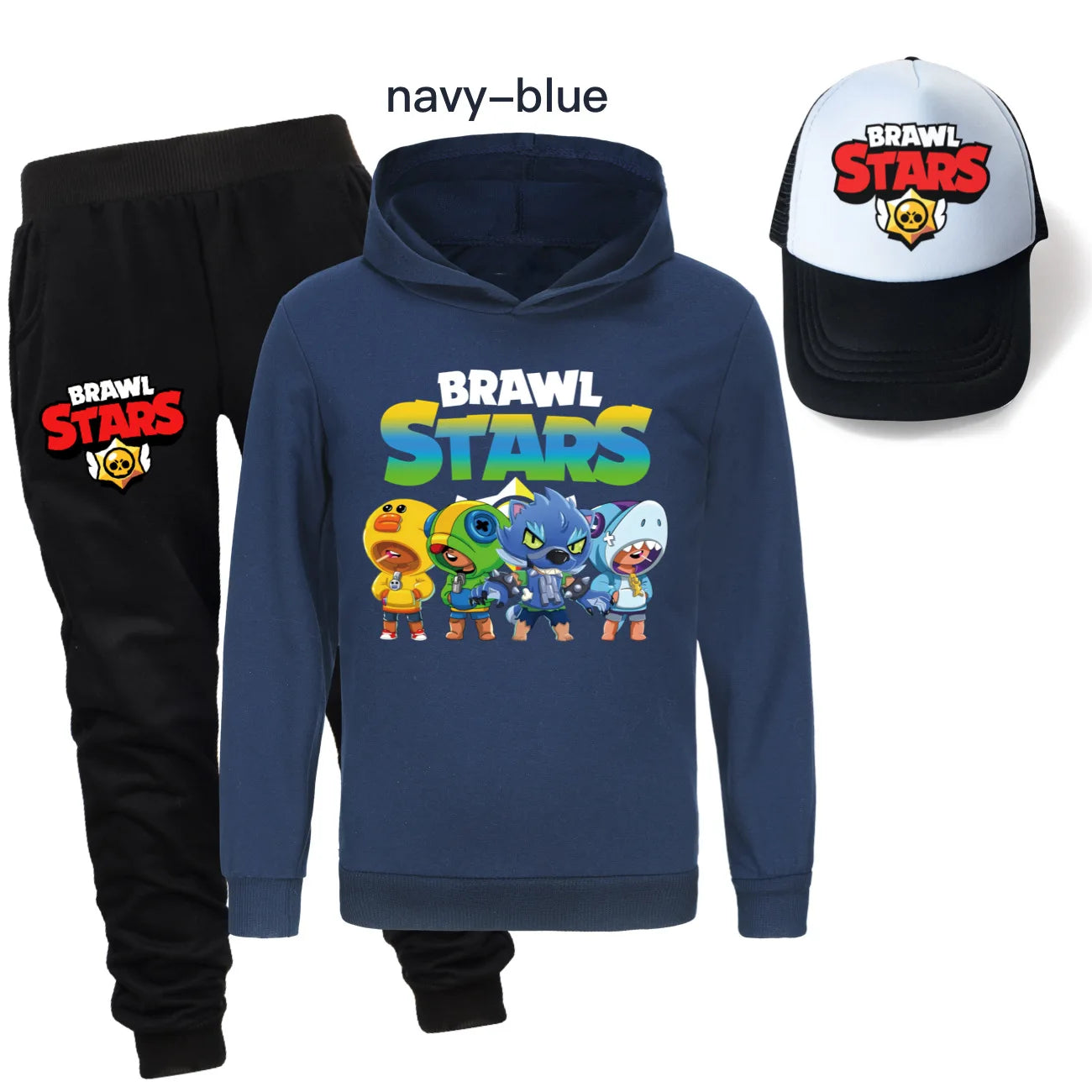 Ensemble 3 Pièces pour Enfants - Sweat à Capuche, Pantalon & Casquette Brawl Stars