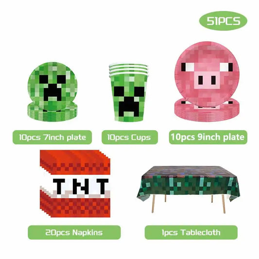 Kit Décoration Anniversaire Minecraft – MC1