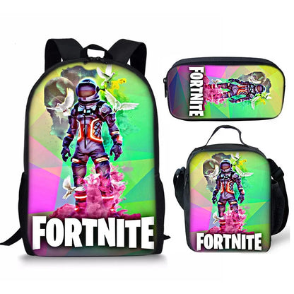 Set Fortnite 3 pièces : Sac à dos, sac repas et trousse – FN7