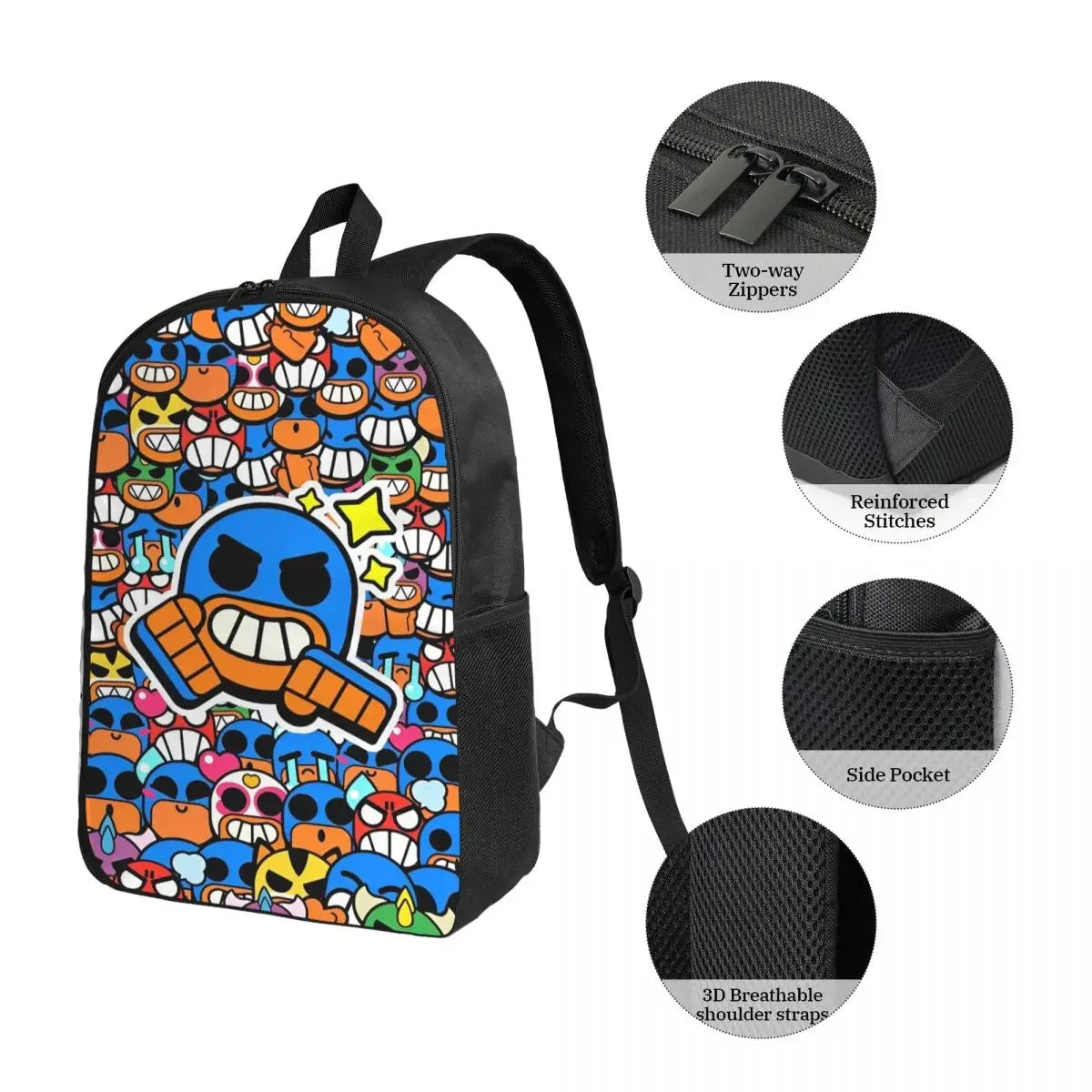 Brawl Stars Backpack, Pencil Case and Snack Bag Set – Edgar