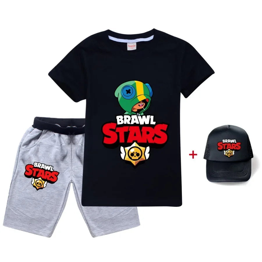 Ensemble T-shirt , short et casquette Brawlstars