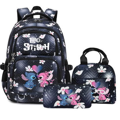 Stitch Backpack Set – School Bag, Lunch Bag & Pencil Case - M1
