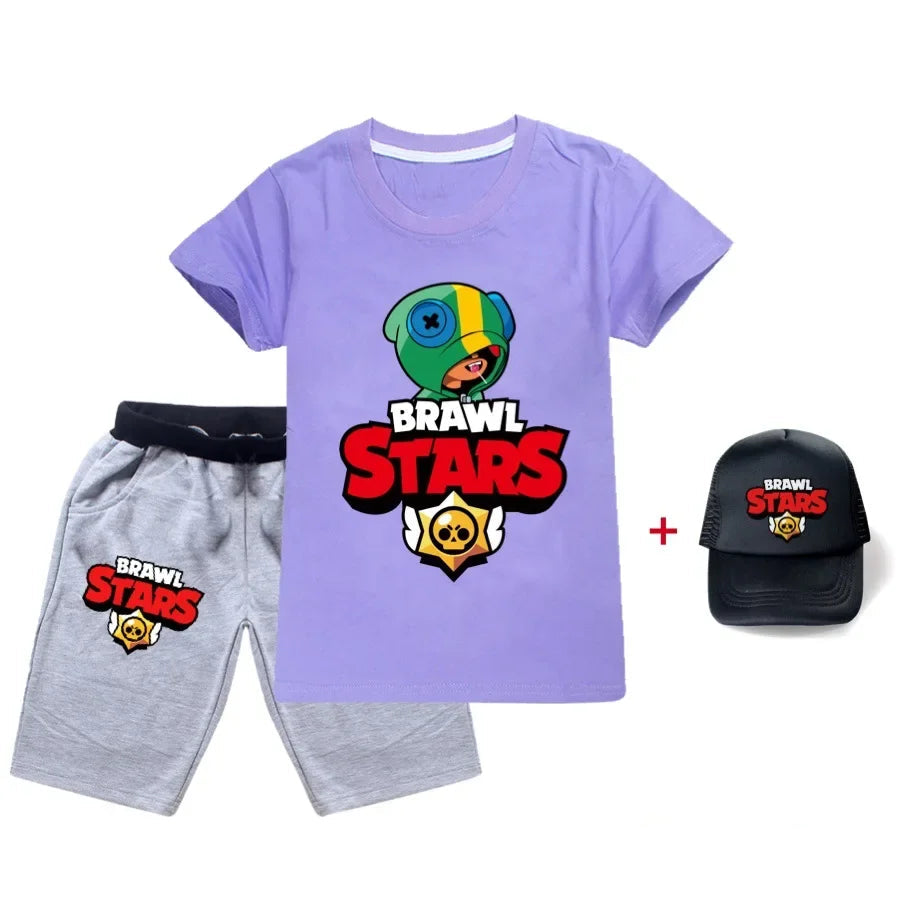 Ensemble T-shirt , short et casquette Brawlstars